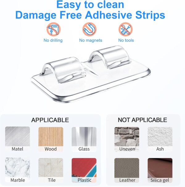 Adhesive Hooks 100 Pack Outdoor Use 2