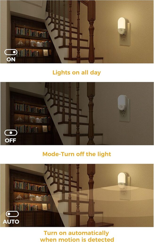 LED Night Light Motion Sensor Plug-In 3