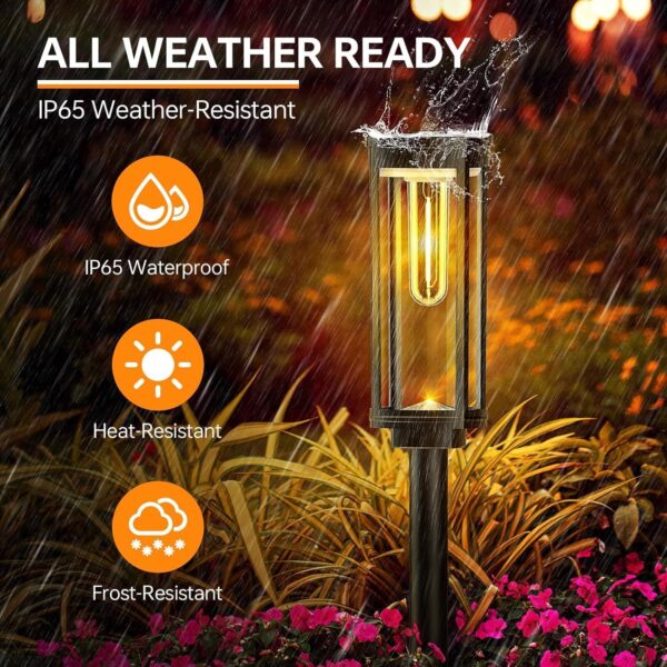 Solar Pathway Lights Waterproof Outdoor Decor 4