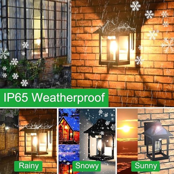 Solar Wall Lanterns Outdoor LED Motion Sensor Lights 2