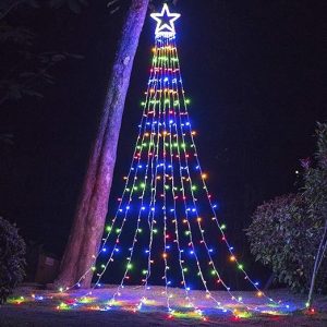 Vibrant Christmas Tree Toppers Lights with Lighted Star 1